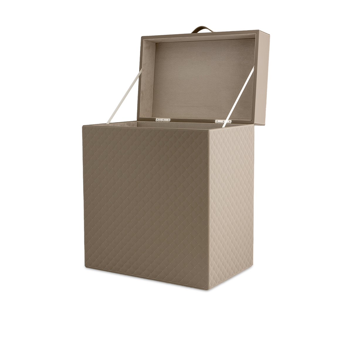 Tressed Taupe Laundry Basket With Lid