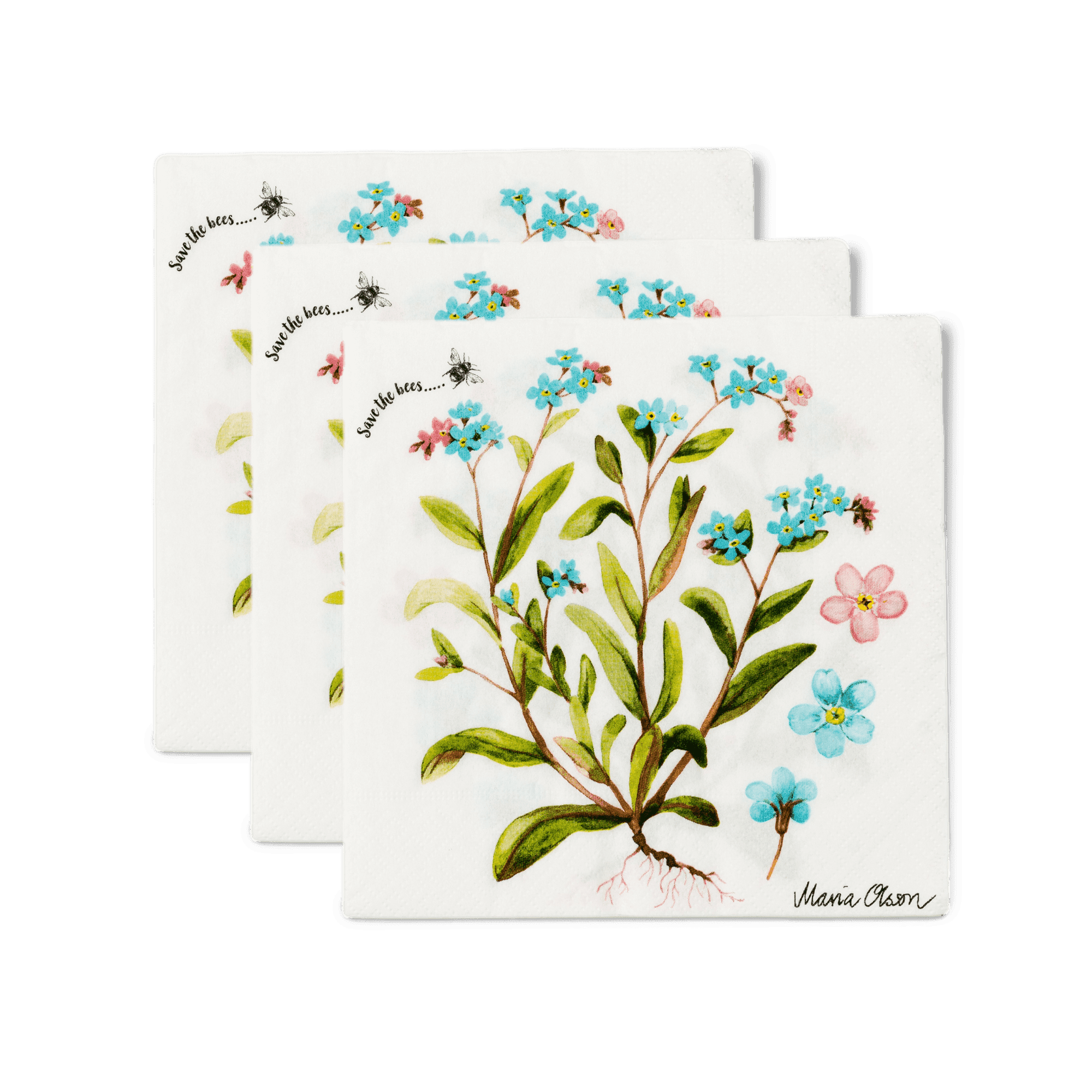 Forget Me Not Lunch Napkin
