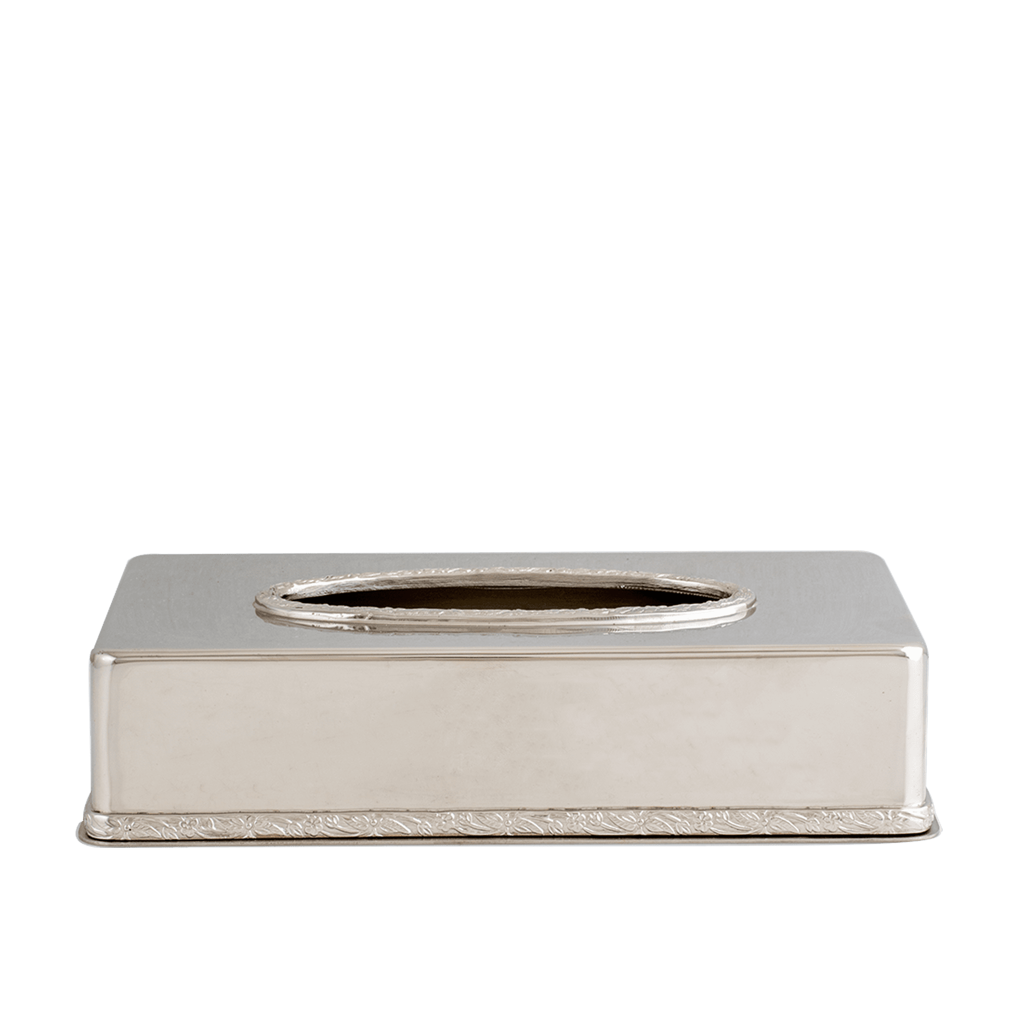 Lumiere Silver Brass Tissue Box