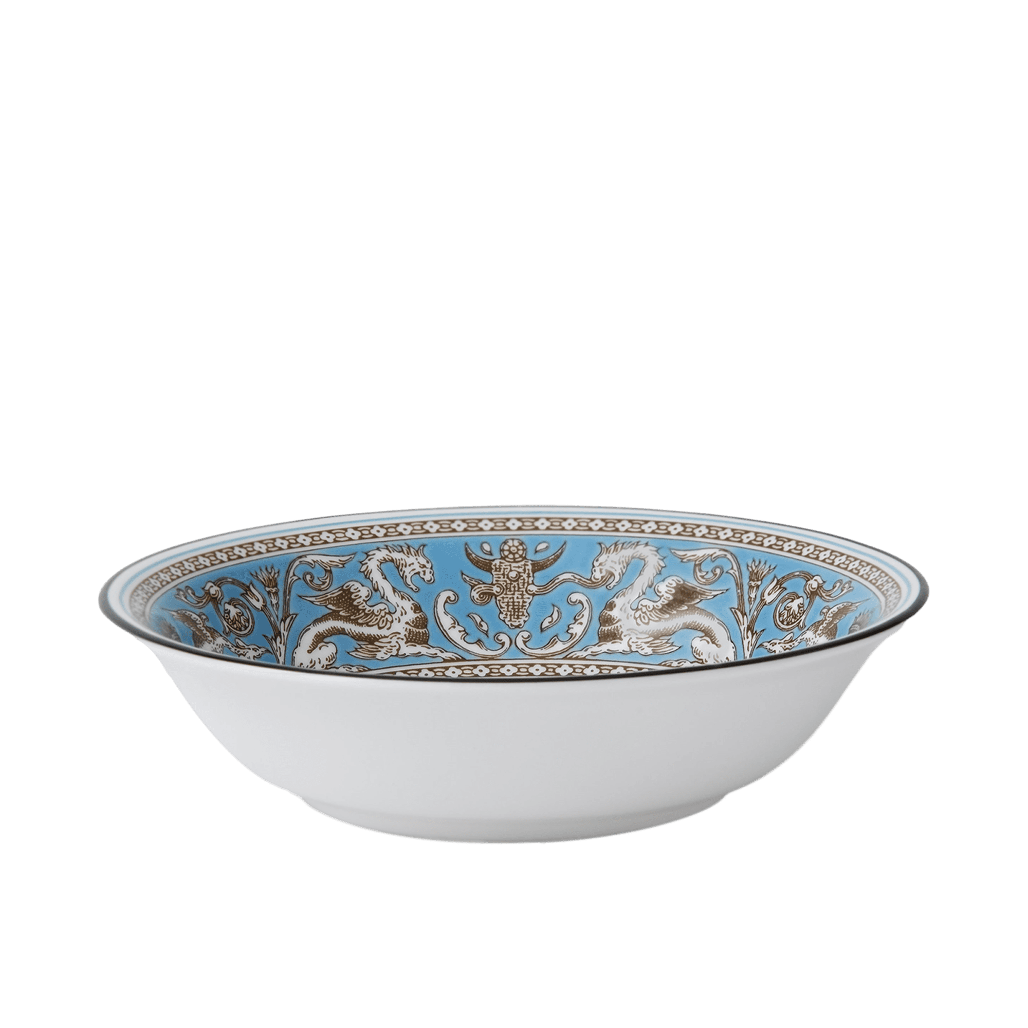 Florentine Turquoise Oatmeal Bowl 