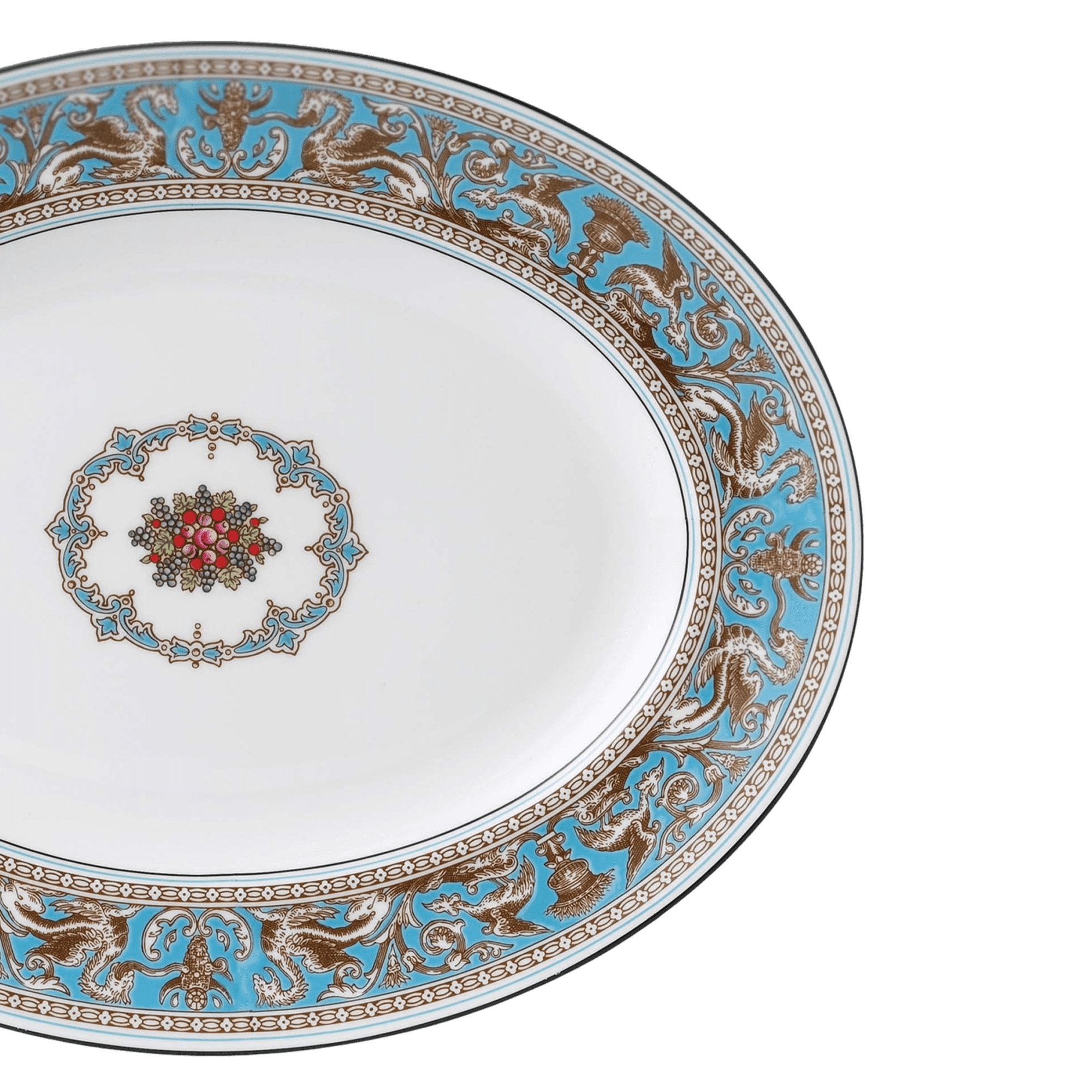 Florentine Turquoise Oval Platter 