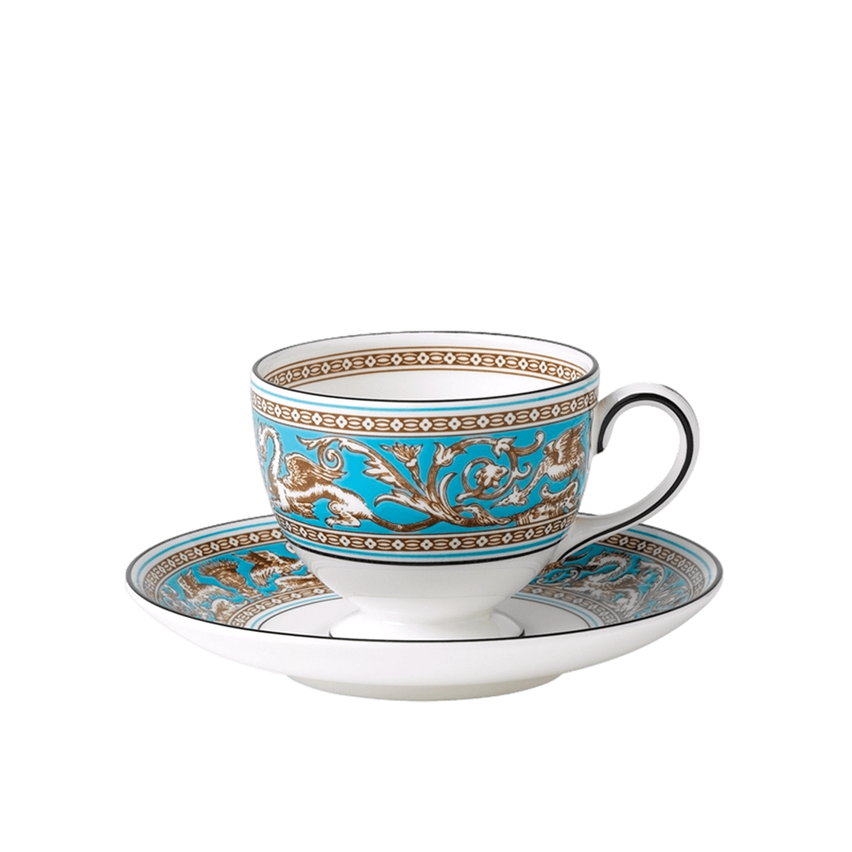 Florentine Turquoise Tea Cup & Saucer