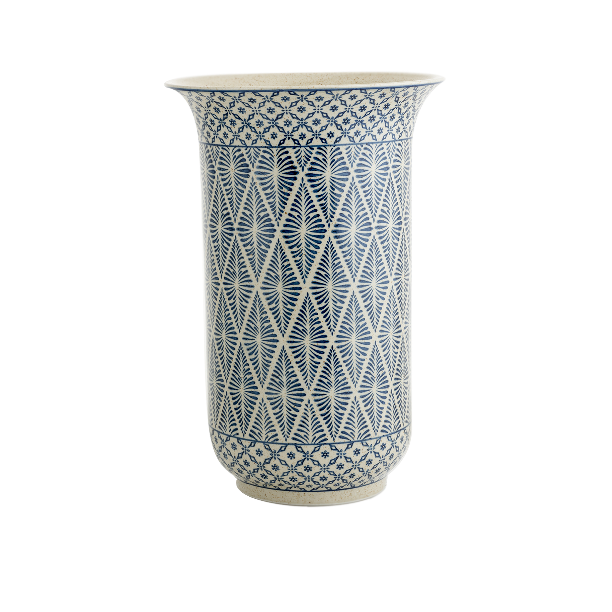 Rhombic Blue Ceramic Vase