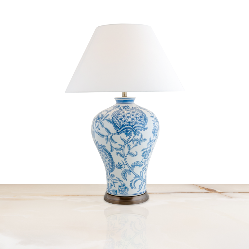 Pine Blue Ceramic Table Lamp