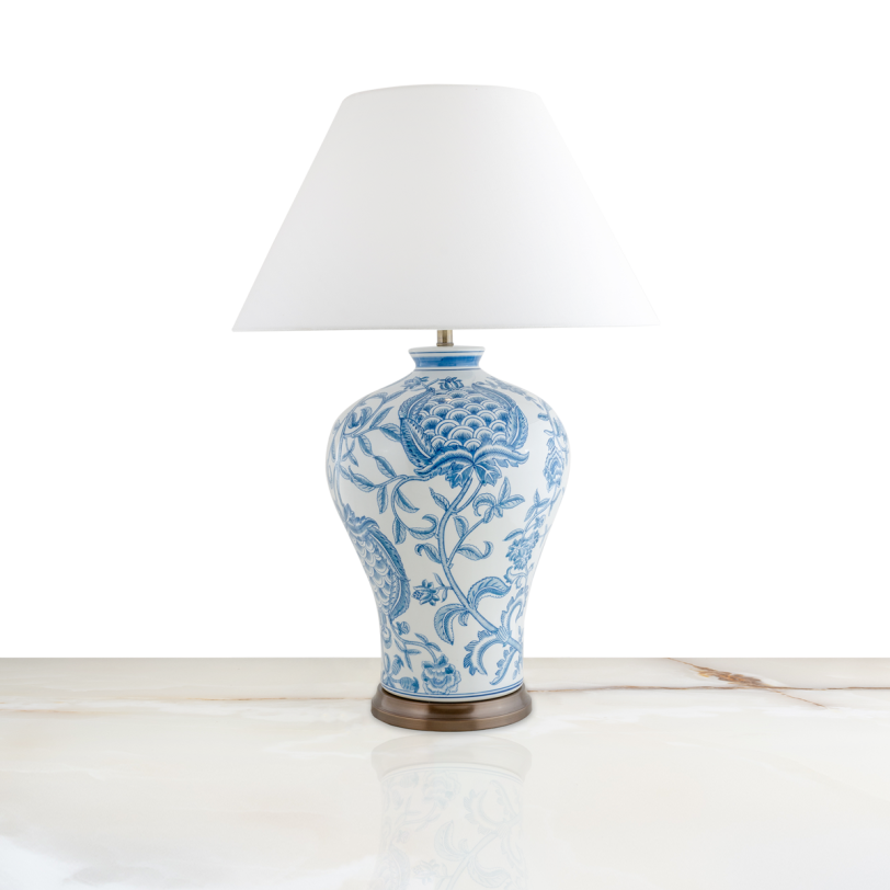 Pine Blue Ceramic Table Lamp