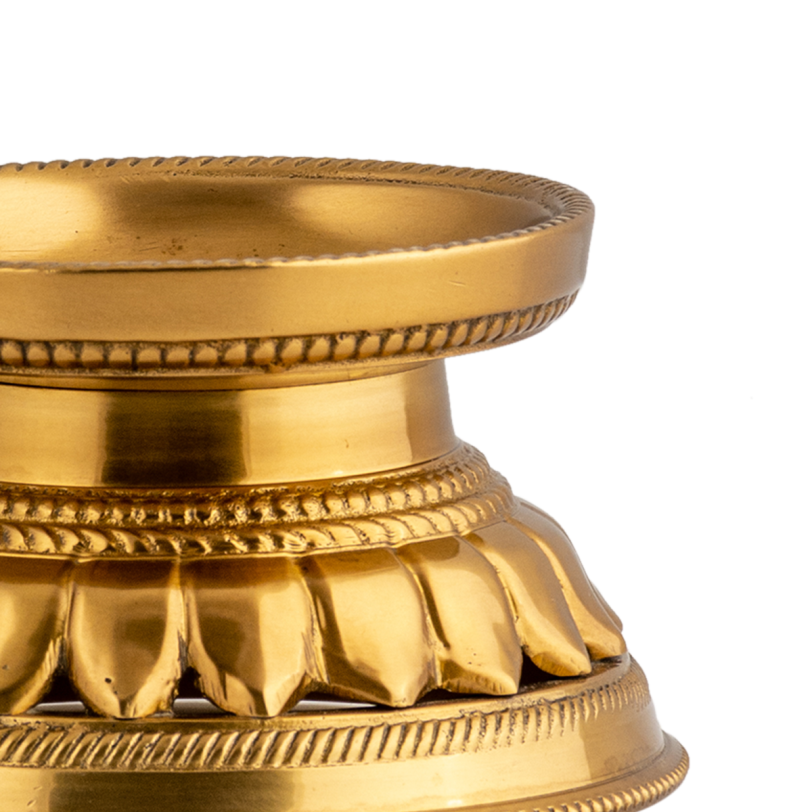 Sugandhim Gold Brass Candle Holder