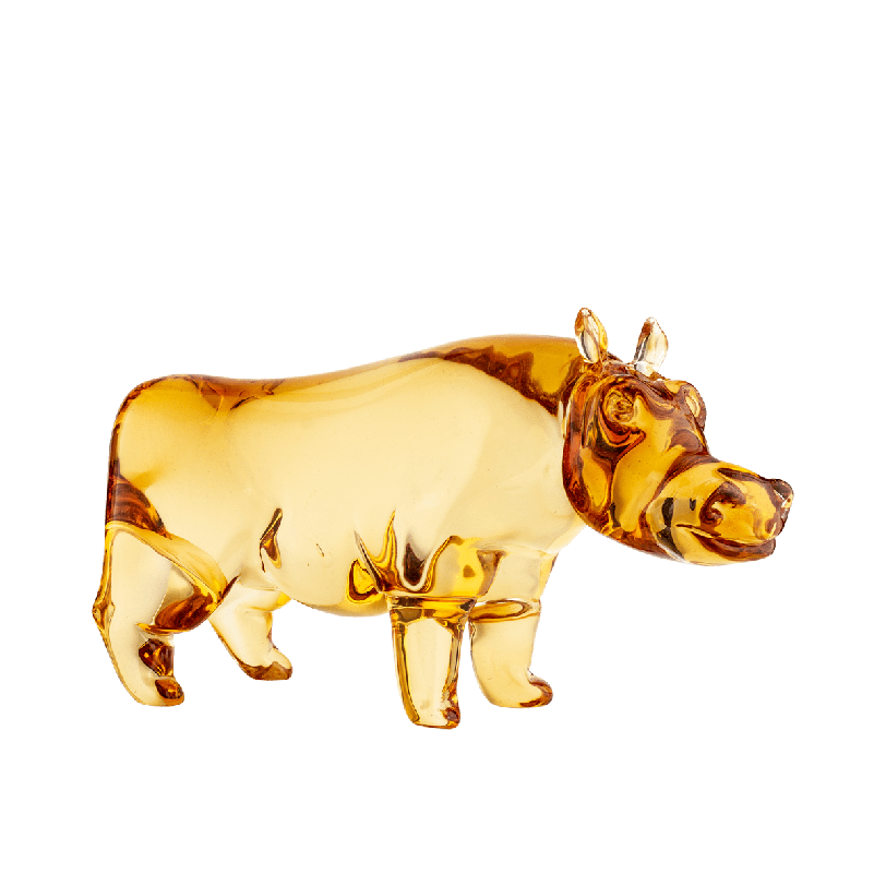Murano Amber Hippo