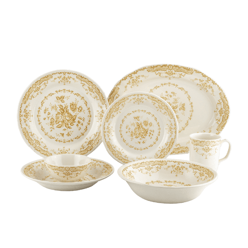 Camille Yellow Dinner Set of 18