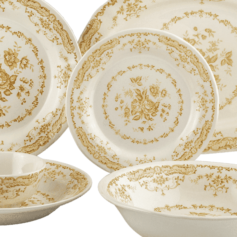 Camille Yellow Dinner Set of 18