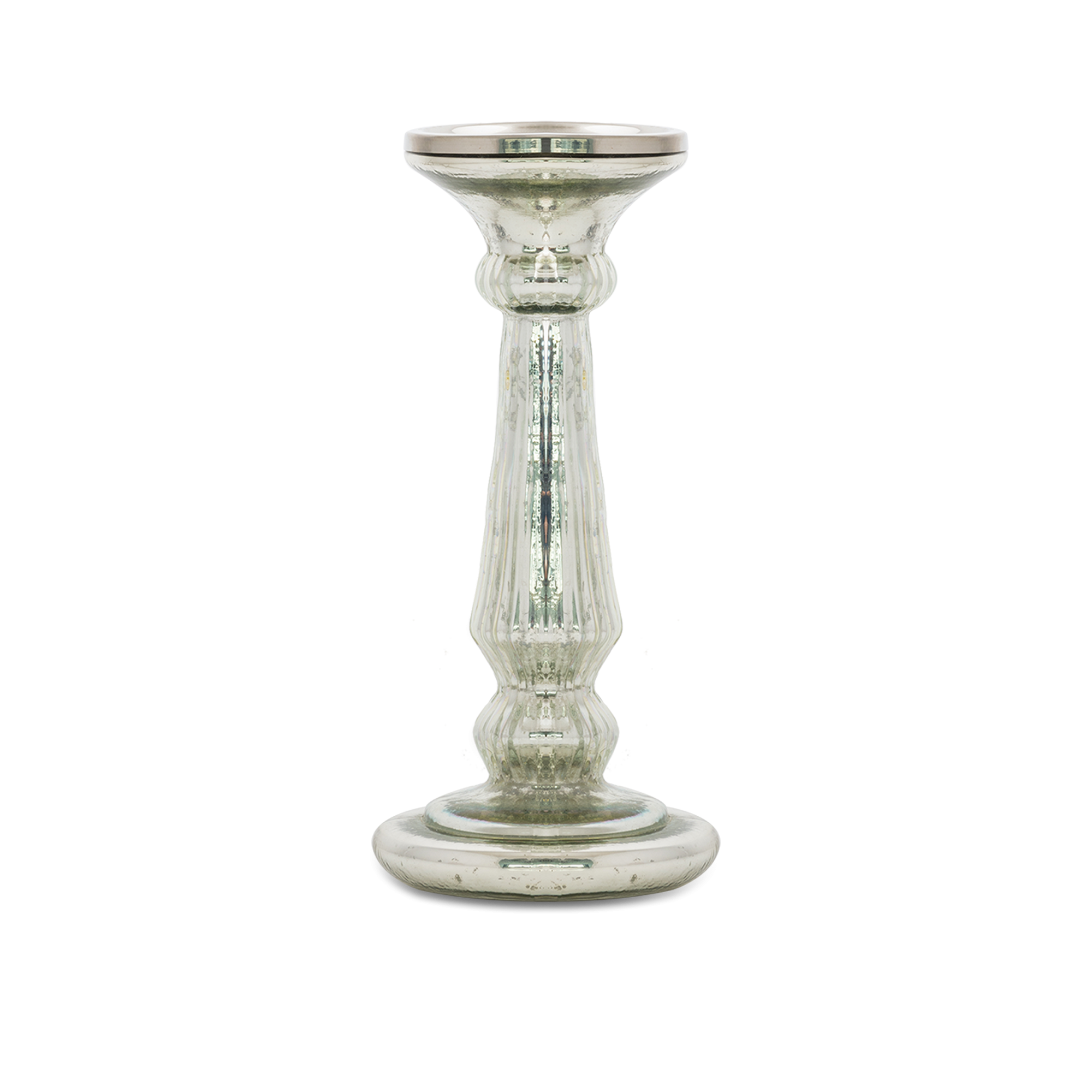 Stately Glass Pillar Candle Holder