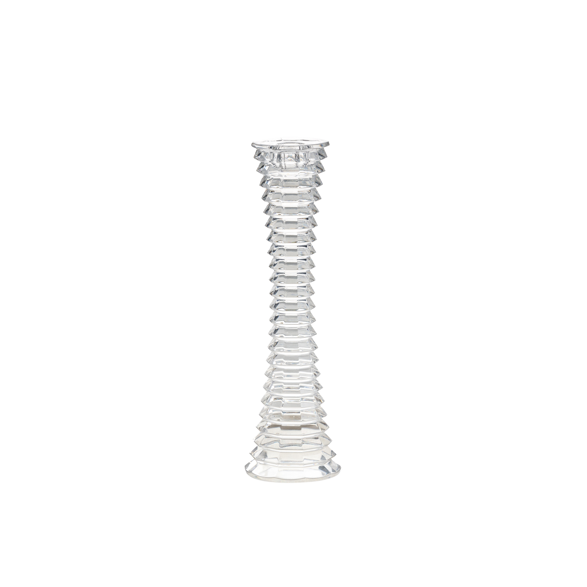Pente Clear Crystal Taper Candle Holder
