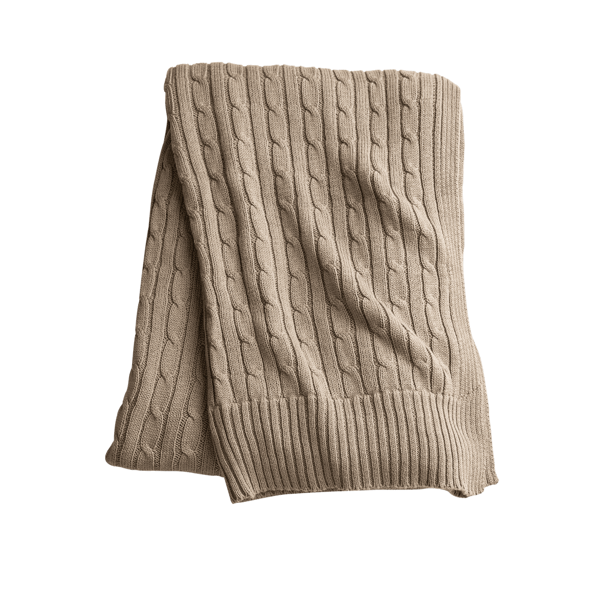 Oxford Cable Knit 100% Cotton Throw Blanket
