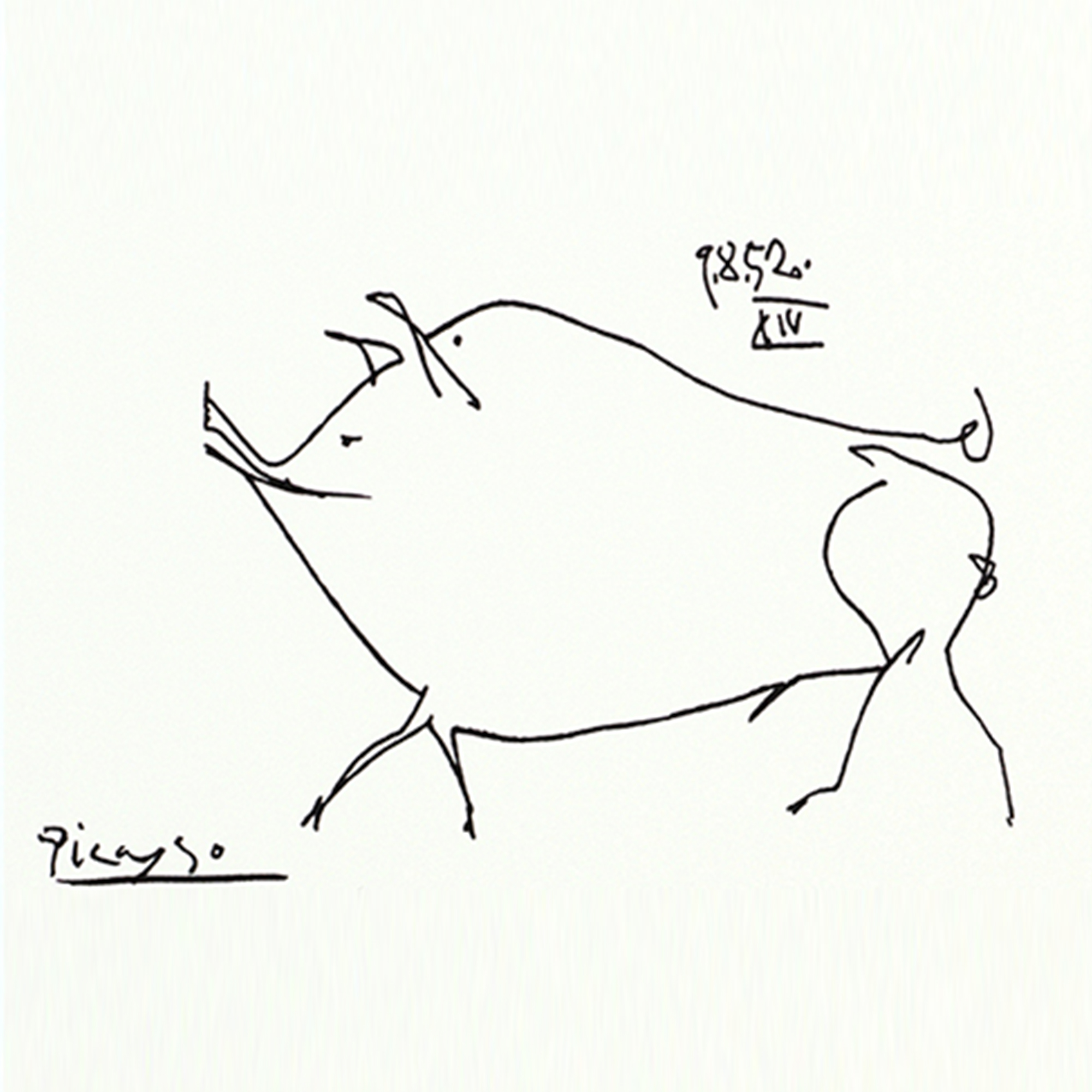 P Picasso : Le Petit Cochon Wall Art