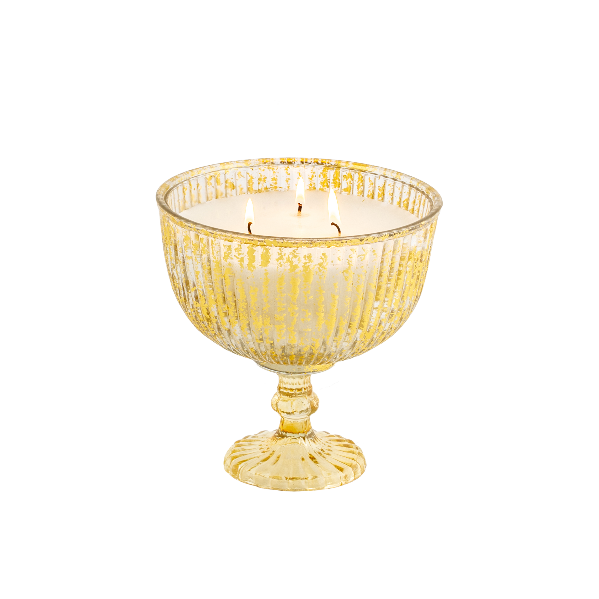 Pedestal Antique Gold T-Light Candle Holder