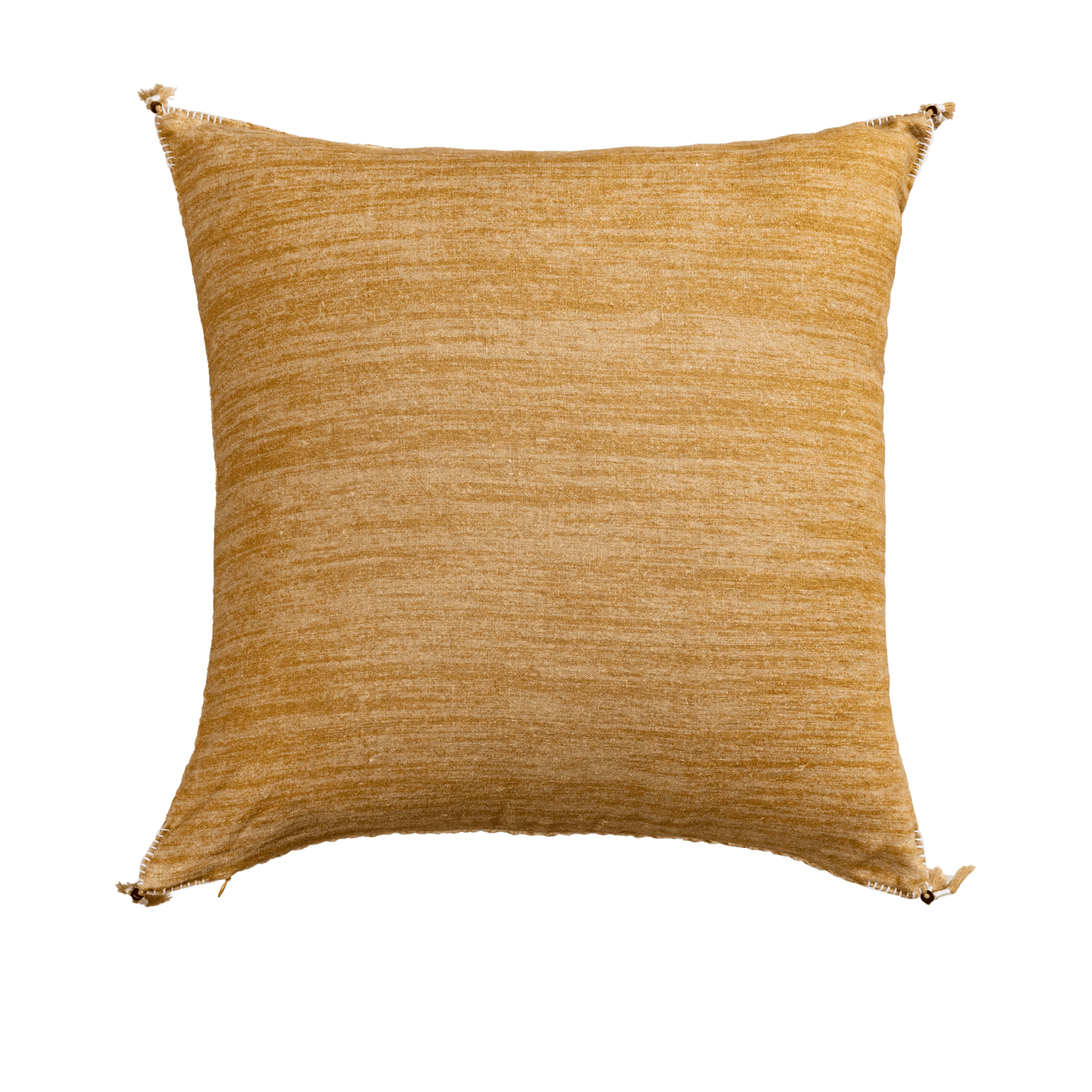 Abigail Linen Printed Camel Cushion
